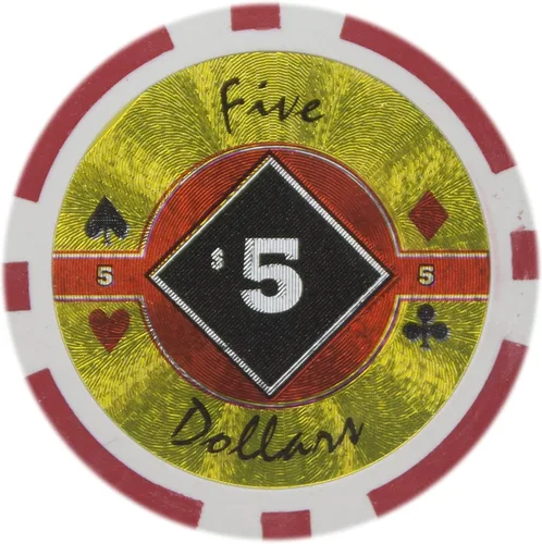 Vista 11 de Brybelly Black Diamond Poker Chip Heavy 0.49 oz Clay Composite - Paquete de 50 ($0.25 marrón)