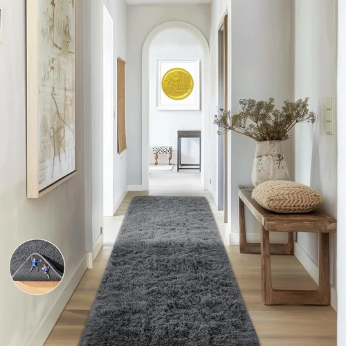 Vista 131 de Ophanie - Alfombras para sala de estar, antideslizante y suave, de felpa grandes y peludas para dormitorio, peludas para niños y niñas, decoración