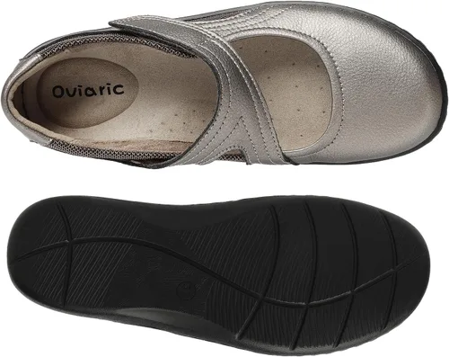 Vista 8 de Zapatos planos clásicos y cómodos Mary Jane para mujer, zapatos de vestir casuales a la moda, bonitos zapatos de vestir con puntera cerrada, ligeros