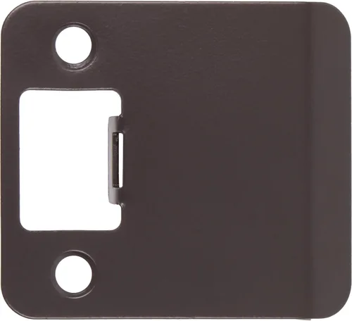 Vista 45 de Placa de impacto de esquina redonda con reborde extendido, 2-1/4" x 1-1/2", (2" de longitud total), latón antiguo de Stone Harbor Hardware