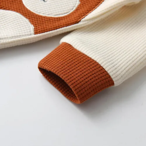 Vista 59 de Conjunto de 3 piezas de ropa de bebé recién nacido con estampado de manga larga + pantalones + sombrero