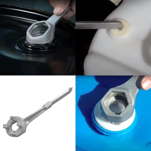 Vista 7 de Llave Bung Llave de tambor de aluminio de galón, llave de tambor para abrir 10, 15, 20, 30, 50, 55 galones, llave de tambor de 55 galones, enchufe