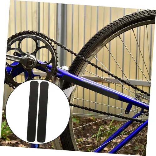 Vista 9 de INOOMP 2 unids Bicicletas Protectores de Cadena de Bicicleta Calcomanías Anti-arañazos Pegatinas de Cadena de Bicicleta Marcos Cintas de Protección