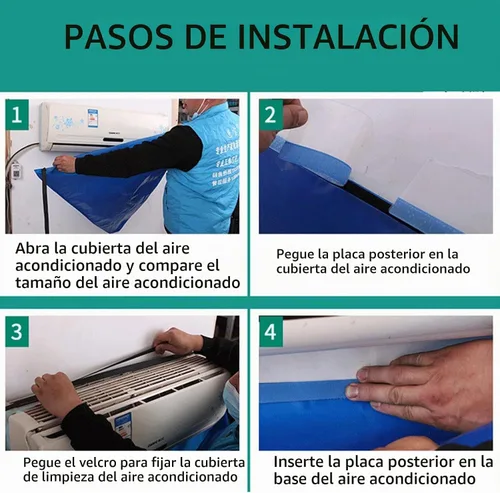 Vista 6 de Cubierta de limpieza de aire acondicionado, 11 piezas de mini bolsa de limpieza dividida con rociador de alta presión de 2 L, kit de limpieza de CA