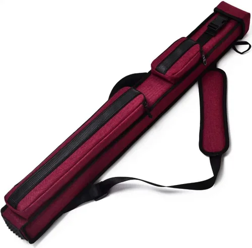 Vista 12 de Collapsar Estuche rígido para taco de piscina 2X2 Nylon/Polipiel Billar Sitck Fit 2-Piece Cue Up to 58" Nylon/Leatherette with Two Pockets