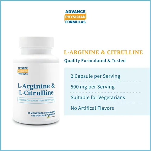 Vista 2 de L-Arginina 500 mg, L-Citrulina 500 mg, 60 Cápsulas Vegetales