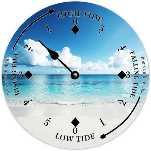Vista 8 de Tide Clocks for East Coast Beach Ocean Beach Clock Time Coastal