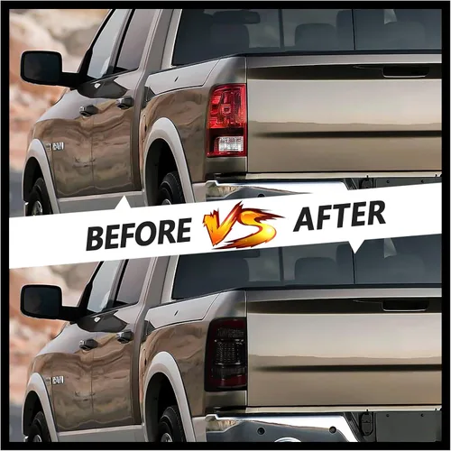 Vista 5 de Kingory Luz trasera LED completa para Dodge 2009-2018 Ram 1500, conjunto de luces traseras de repuesto, carcasa negra