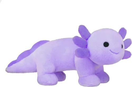 Vista 3 de Axolotl de Felpa, Suaves y Lindas Peluches de Ajolote, Muñecas de Peluche Kawaii para Niños, Regalo para Niñas y Niños (Morado)
