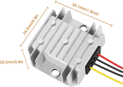 Vista 5 de Regulador de voltaje DC de 24V reductor a 12V 10A 120W convertidor Buck DC-DC reductor convertidor de energía módulo impermeable transformador