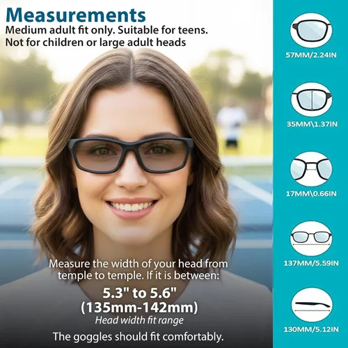 Vista 5 de BLUE CUT Sports Protection Goggles, Photochromic Lenses Safety Glasses for Basketball, Pickleball and Outdoor Sports