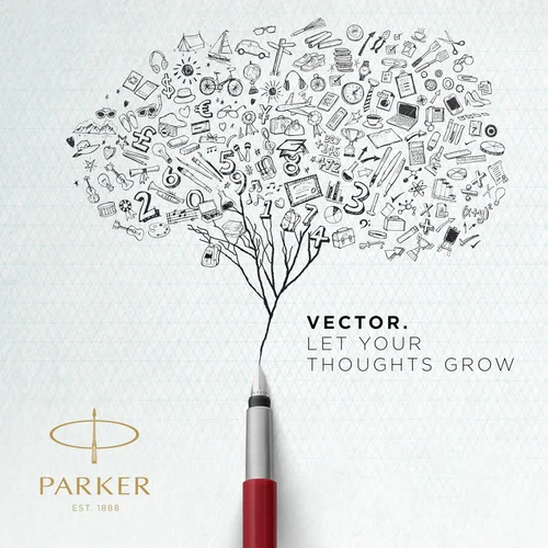 Vista 6 de Pluma estilográfica Parker Vector., Azul
