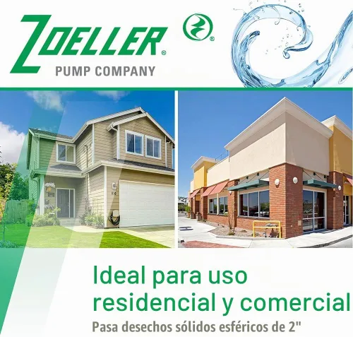 Vista 4 de Zoeller Waste-Mate 267-0001 Bomba de aguas residuales, 1/2 HP automática