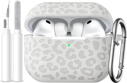 Vista 17 de Funda compatible con AirPods Pro 3 (2025), silicona suave compatible con Apple AirPods Pro 3 para mujeres, bonita funda Air Podspro3 con llavero