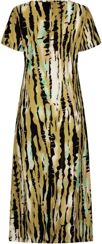 Vista 5 de Vestido casual de verano para mujer, vestido de manga corta con estampado de teñido anudado