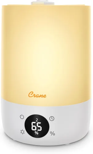 Vista 12 de Crane Top Fill - Mini humidificador para dormitorio y guardería, difusor de aceite esencial 3 en 1, luz para dormir, 0.5 galones, humidificador