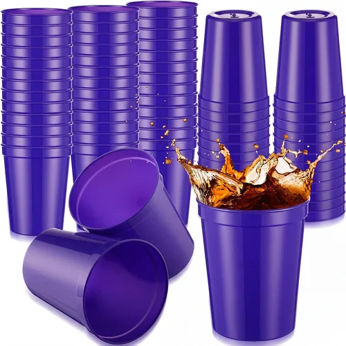 Vista 40 de Yungyan Paquete de 12 vasos de plástico reutilizables de 16 onzas, 4