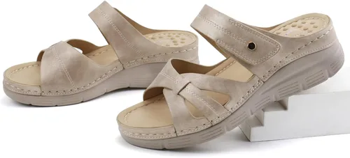 Vista 7 de Ortho + Rest Sandalias ortopédicas cómodas para mujer, sandalias ortopédicas para caminar con soporte de arco