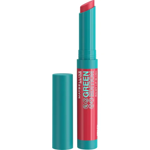 Vista 11 de Maybelline Green Edition Balmy Lip Blush, formulado con aceite de mango, Bonfire, Blue Red, 1 unidad