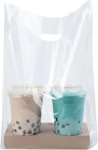 Vista 9 de Restaurantware - Bolsa de plástico transparente para llevar, paquete de 100