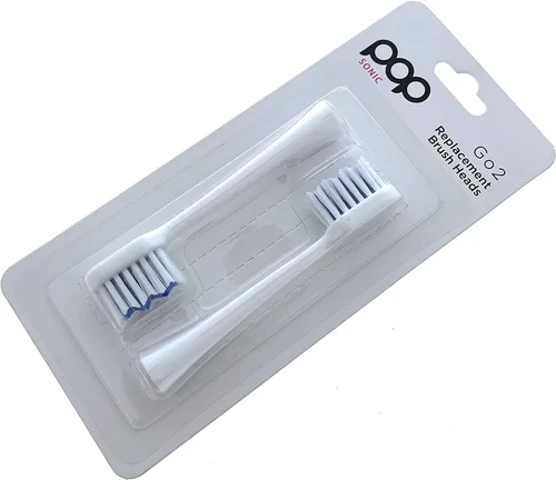 Vista 4 de Paquete de 4 cabezales de cepillo de dientes de repuesto Pop Sonic - Compatible con Go Plus - Cabezal de cepillo de dientes con cerdas de nailon