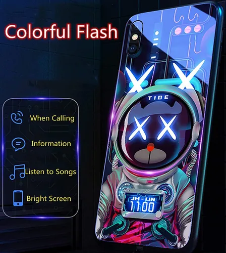 Vista 5 de YHan Fro - Funda protectora para iPhone 16, colorida y luminosa de vidrio templado, funda protectora para teléfono celular, una funda personalizada