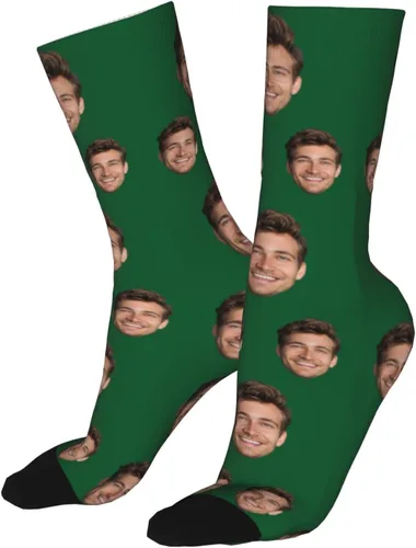 Vista 9 de Calcetines personalizados con foto para hombres y mujeres, calcetines personalizados con imagen unisex, calcetines con caras en ellos personalizados