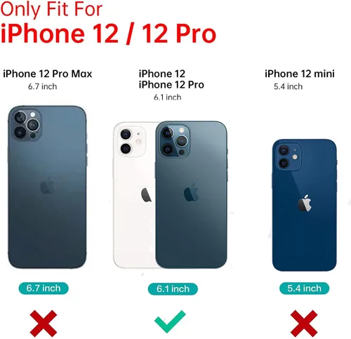 Vista 2 de Funda magnética para iPhone 12/12 Pro de 6.1 pulgadas compatible con MagSafe, TPU suave, delgada, a prueba de golpes, protectora, bonito diseño