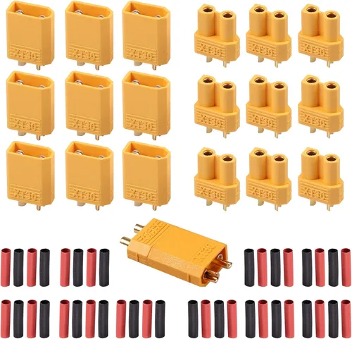 Vista 8 de AUTOUTLET 20 unids 10 pares XT30 bala conectores macho y hembra con termorretráctil para coche RC/barco/batería LiPo