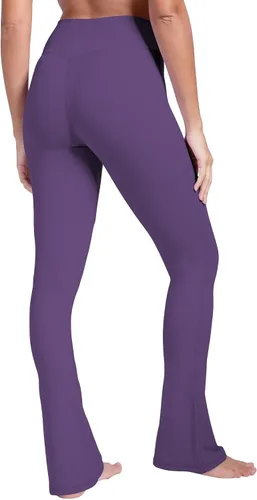 Vista 7 de Sunzel Butterflycra - Mini leggings acampanados de cintura alta para mujer, control de abdomen, pantalones de yoga casuales para yoga