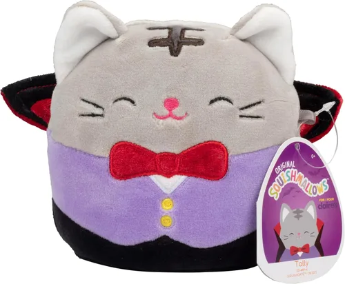 Vista 3 de Squishmallows Jazwares - Paquete de 5 piezas originales de 5 pulgadas, mini peluche oficial de Jazwares, calabaza, vampiro, momia y más, juguete