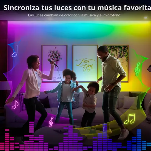 Vista 5 de Benreom Kit de 3 luces RGB para debajo del gabinete, aplicación inteligente y control remoto para debajo del gabinete, luces regulables debajo