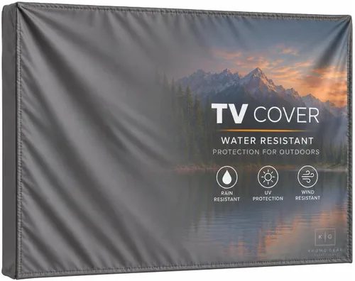Vista 10 de Funda de TV para exteriores, protector universal resistente a la intemperie para TV de 22 a 24 pulgadas, se adapta a la mayoría de soportes y Marrón