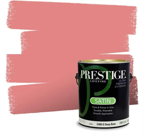 Vista 571 de Prestige Paints Pintura exterior e imprimación en uno, 1 galón, plano, coincidencia comparable de Valspar* Amber Rose*