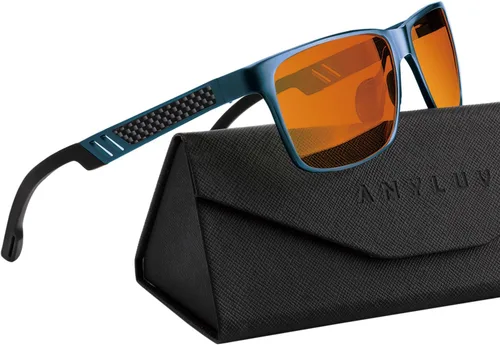 Vista 49 de ANYLUV Blue Light Blocking Glasses Men Computer Gaming Glasses Lightweight Al-Mg Metal Anti Eyestrain Eye Protection
