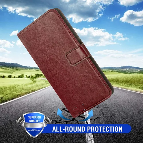 Vista 7 de Asuwish Funda tipo cartera compatible con Samsung Galaxy J4 Plus, protector de pantalla de vidrio templado y soporte de piel con tapa para tarjetas