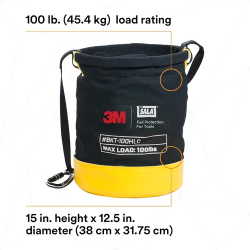 Vista 5 de 3M DBI-SALA - Protección contra caídas para herramientas, 1500133, cubo seguro de lona para control de derrames con 6 puntos de conexión de anillo