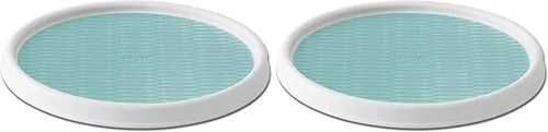 Vista 18 de Copco 5234754 Plato Giratorio Lazy Susan Antideslizante para Despensa, 12 Pulgadas, Blanco/Aguamarina