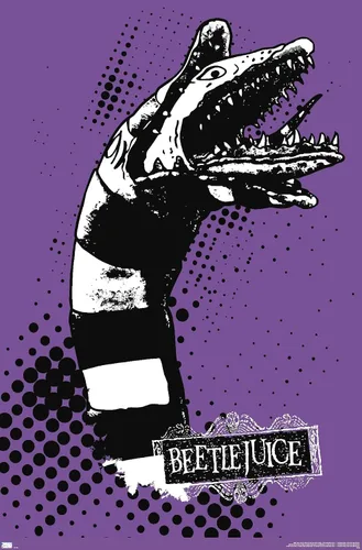 Vista 9 de Trends International Beetlejuice - Póster de pared de gusano de arena, 22.4 pulgadas de largo x 14.7 pulgadas, versión enmarcada de madera