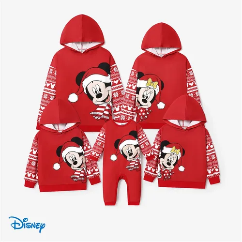 Vista 7 de Disney Family Matching Outfits Hoodie Mommy and Me Funny Holiday Minnie Mickey Christmas Snow Hoodie