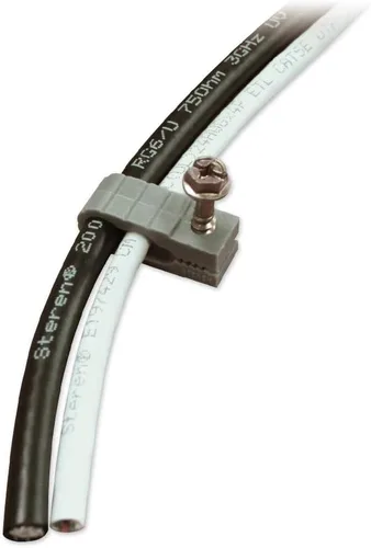 Vista 6 de STEREN Clips coaxiales para cables - Soporte para cables - Clips de alambre - Clips laterales para colgar - Soporte de cable para escritorio Gris