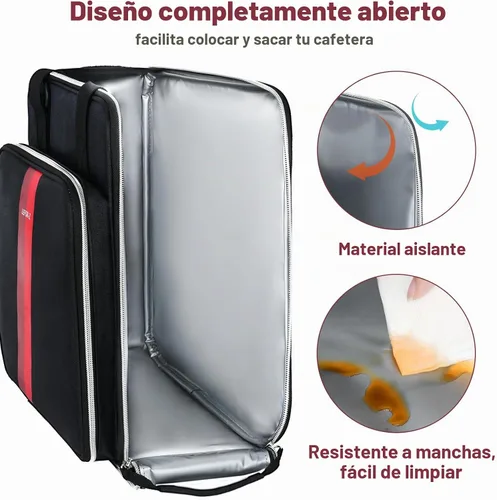 Vista 3 de LEFOR·Z Bolsa de viaje para cafetera, compatible con Keurig K-Mini, funda de transporte para cafetera de una sola porción compatible con K-Mini Plus
