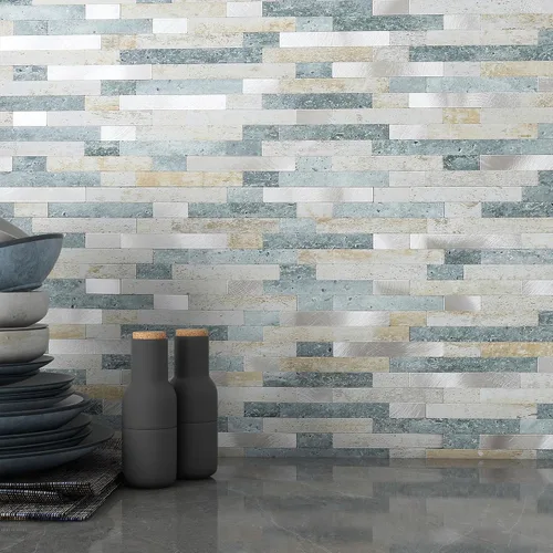 Vista 9 de MOFIT Azulejo de Respaldo de Ladrillo de Piedra 3D para Cocina Despegar y Pegar Azulejo de Pared Autoadhesivo, Pegatinas de Azulejos de Mosaico