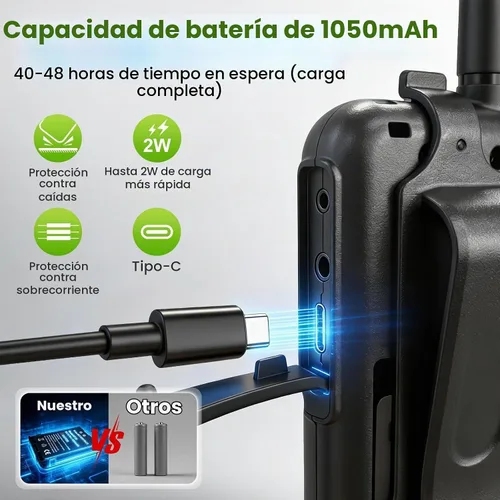 Vista 5 de Sistema de intercomunicación inalámbrico de seguridad para el hogar con alarma VOX manos libres y SOS, intercomunicador de 2 vías de largo alcance