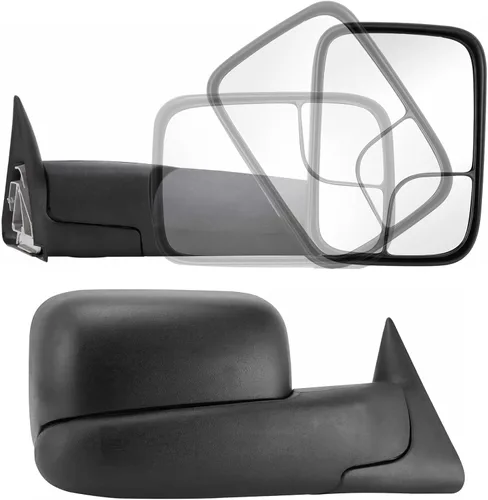 Vista 7 de Espejos de remolque un par para Dodge Ram 1500 1994-2001, Ram 2500 3500 1994-2002, ajustable manual, plegado manual, juego izquierdo y derecho