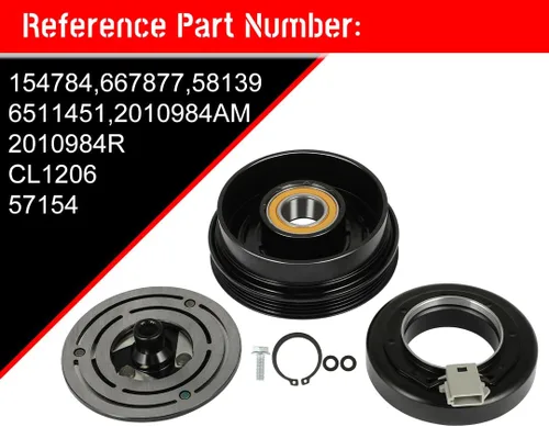 Vista 6 de CCIYU Embrague del compresor de CA para el coche 1993-1998 para el embrague del compresor del aire acondicionado de Mercury Villager 3.0L