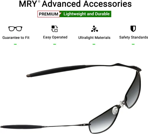 Vista 3 de Mryok Auriculares de repuesto para gafas de sol Oakley Whisker/Square Whisker/Juliet/Wiretap/Big Square Wire/A Wire - Opciones