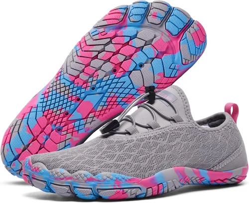 Vista 8 de HIITAVE Zapatos de playa para mujer, zapatos de agua con puntera ancha