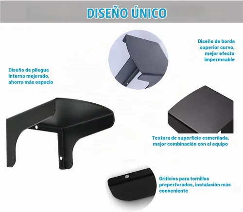 Vista 7 de Paquete de 2 fundas para timbre de puerta, de acero, resistentes a la intemperie, con protección antirreflejos, compatible con parpadeo/Ring