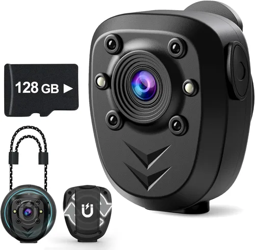Vista 6 de KSADBOSSBO Cámara Corporal con Grabación 1080P Cámara Espía Oculta Inalámbrica con Tarjeta de 64GB Incorporada Grabadora Policial 1080P Cámara
